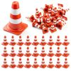 Mini Traffic Cones Pretwad 30pcs Orange Plastic Safety Barriers-0