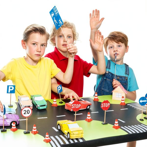 Mini Traffic Cones NUOBESTY 50pcs Plastic Roadblock Toys for Kids-5