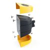 Magnetic Mount Belt Barrier 30ft Black Yellow Crowd Control Warehouse-2
