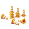 Mini Traffic Cones NUOBESTY 50pcs Plastic Roadblock Toys for Kids-6