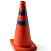 Collapsible Safety Cones 18" HiGiant Orange Foldable Reflective Collar-5