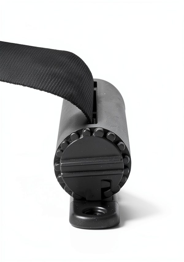 Wall Mounted Retractable Belt Barrier QWORK 10' Black 2‑Pack-3