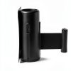 Wall Mounted Retractable Belt Barrier QWORK 10' Black 2‑Pack-5
