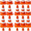 Mini Traffic Cones NUOBESTY 50pcs Plastic Roadblock Toys for Kids-0