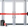 Magnetic Retractable Wall Mount Barrier 16.4ft Black ABS by Barydat-5