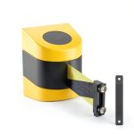 Magnetic Mount Belt Barrier 30ft Black Yellow Crowd Control Warehouse-0