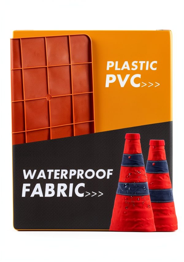 Collapsible Safety Cones 18" HiGiant Orange Foldable Reflective Collar-6