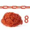 Plastic Chain Links PATIKIL 200 Ft Red Safety Chain for Barriers-2