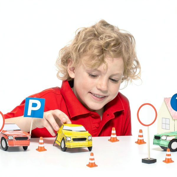 Mini Traffic Cones NUOBESTY 50pcs Plastic Roadblock Toys for Kids-4
