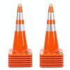 Traffic Safety Cones BATTIFE 28-Inch PVC with Reflective Collars-0