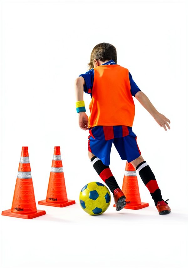 Collapsible Safety Cones 18" HiGiant Orange Foldable Reflective Collar-7
