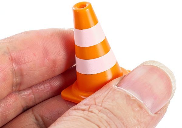 Mini Traffic Cones NUOBESTY 50pcs Plastic Roadblock Toys for Kids-7