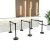 Amazon Basics Crowd Control Stanchions 6.5 ft Retractable Belt Pack 2-7