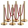 VEVOR Stanchions and Velvet Ropes 6Pcs Gold Base with Stainless Posts-0