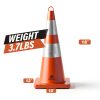 RoadHero 10 Pack 28 Inch Traffic Cones Orange with Reflective Collar-1
