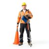 28 Inch Collapsible Traffic Safety Cones TENKAIWICK 2 Pack Foldable-2