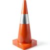15 inch Traffic Safety Cones Alytree Orange Reflective Collars 4 Pack-0