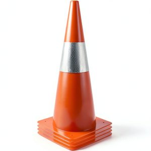 15 inch Traffic Safety Cones Alytree Orange Reflective Collars 4 Pack-0