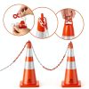 RoadHero 10 Pack 28 Inch Traffic Cones Orange with Reflective Collar-7