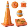 28 Inch Collapsible Traffic Safety Cones TENKAIWICK 2 Pack Foldable-5