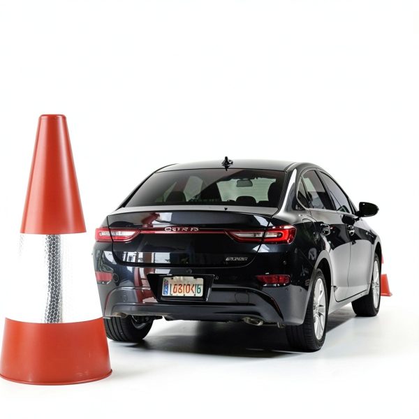 15 inch Traffic Safety Cones Alytree Orange Reflective Collars 4 Pack-1