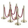 VEVOR Stanchions and Velvet Ropes 6Pcs Gold Base with Stainless Posts-8