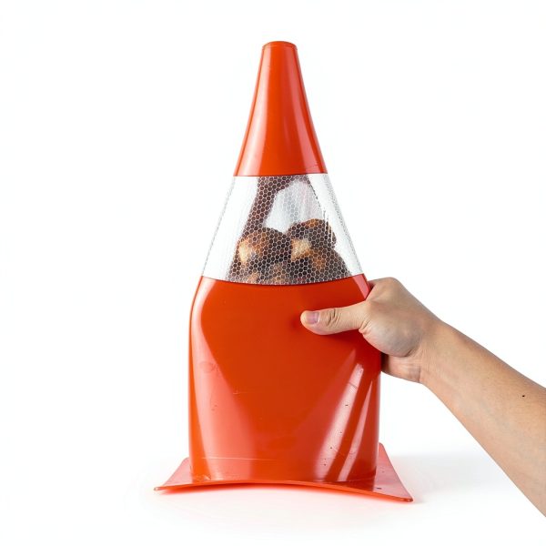 15 inch Traffic Safety Cones Alytree Orange Reflective Collars 4 Pack-3