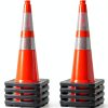 Traffic Safety Cones BESEA 28in Orange Heavy-duty PVC 8-Pack-0