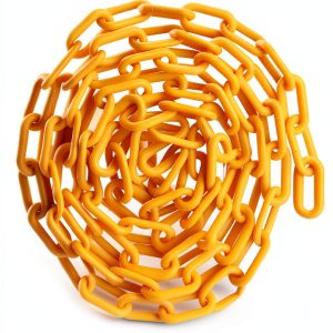 US Weight 2" x 100' Yellow Plastic Safety Chain – Model U2351YEL-0