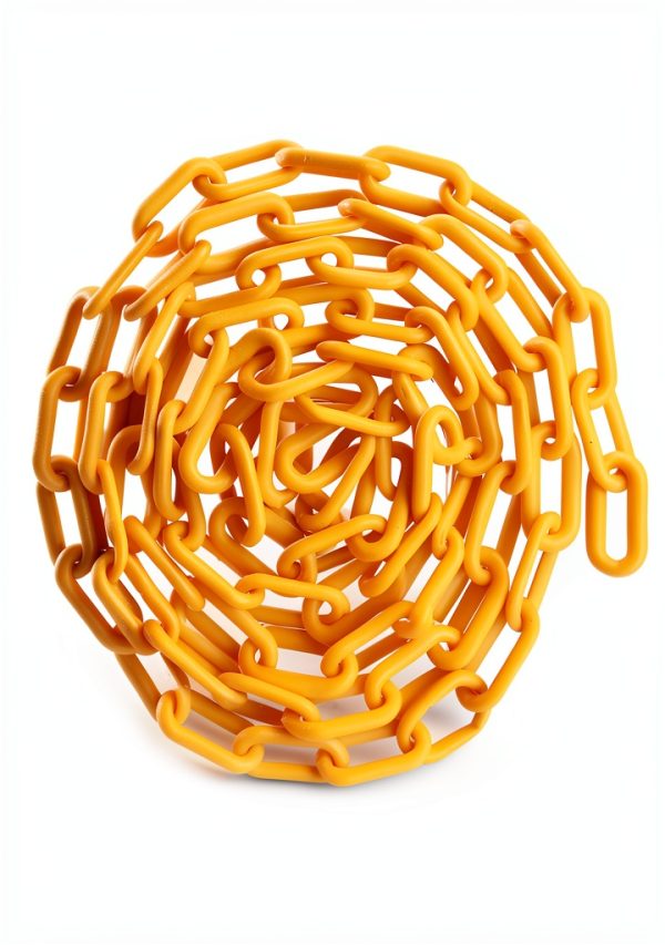US Weight 2" x 100' Yellow Plastic Safety Chain – Model U2351YEL-0