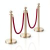 VEVOR Stanchions and Velvet Ropes 6Pcs Gold Base with Stainless Posts-7
