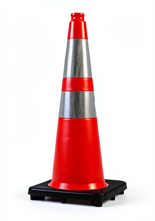 Traffic Safety Cones BESEA 28in Orange Heavy-duty PVC 8-Pack-1