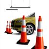 Traffic Safety Cones BESEA 28in Orange Heavy-duty PVC 8-Pack-2