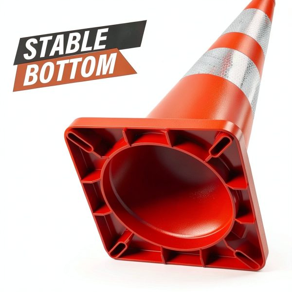 RoadHero 10 Pack 28 Inch Traffic Cones Orange with Reflective Collar-5